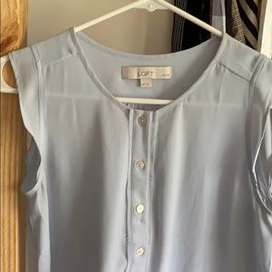 Silk blue dress shirt